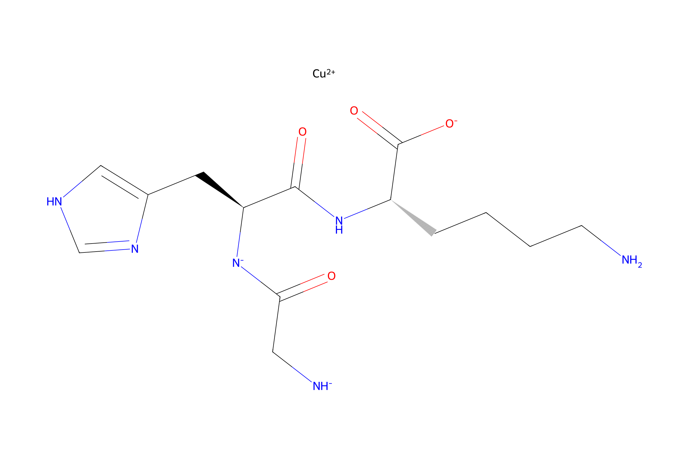 2D molecular structure of the GHK-Cu complex